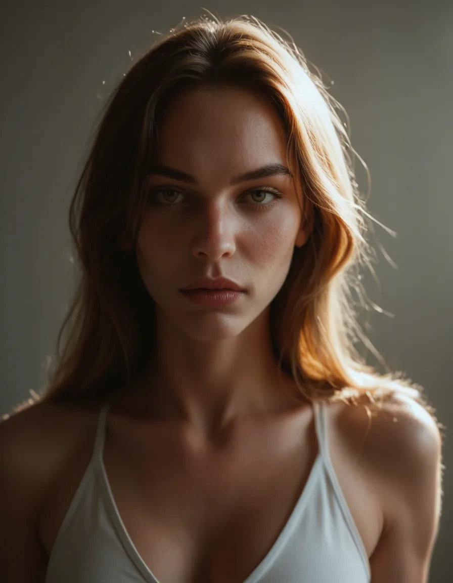 highly detailed, natural lighting, wide shot, petite, seductive look, dslr quality, score_9, score_8, candid photo, realistic skin texture, visible skin pores, film grain, depth of field