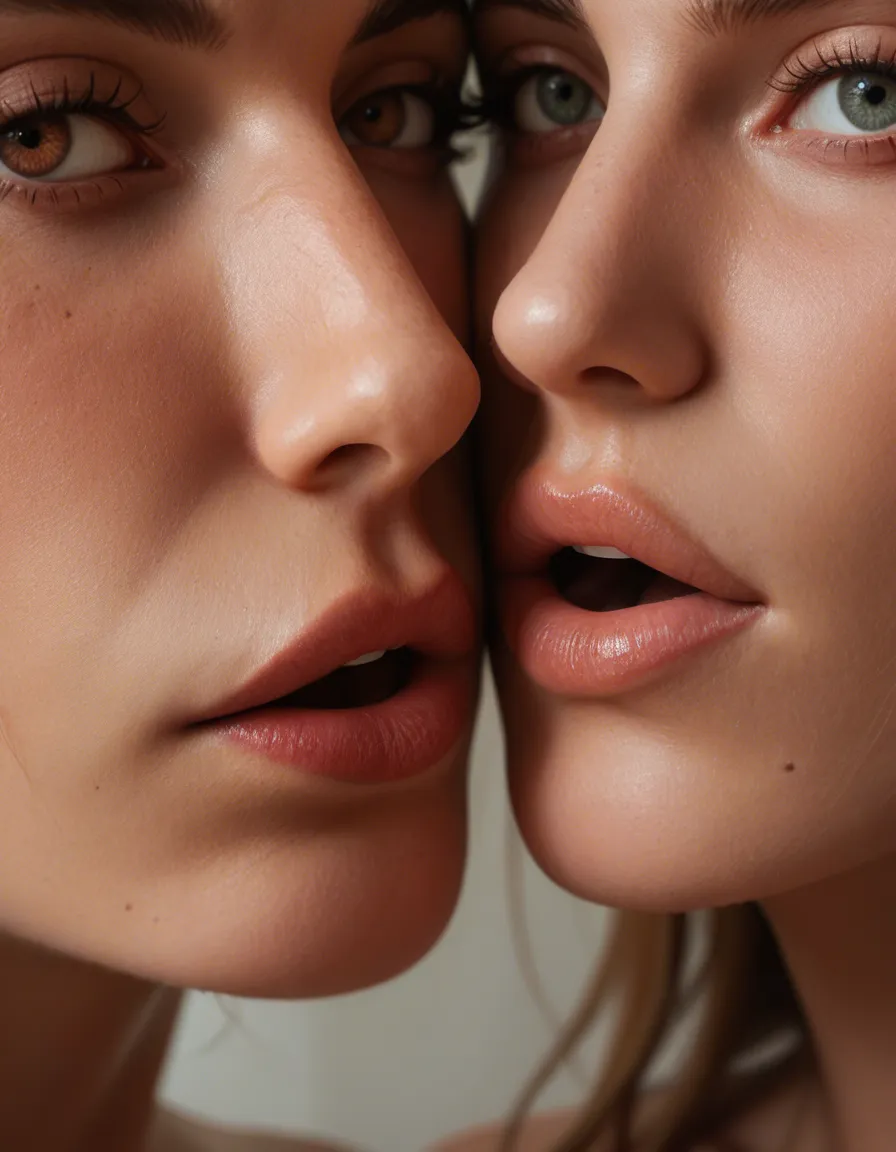 sharp focus, 8k uhd, multiple women, nail polish, dress, fully nude, close-up, RAW photo, score_9, score_8, candid photo, realistic skin texture, visible skin pores, film grain, depth of field
