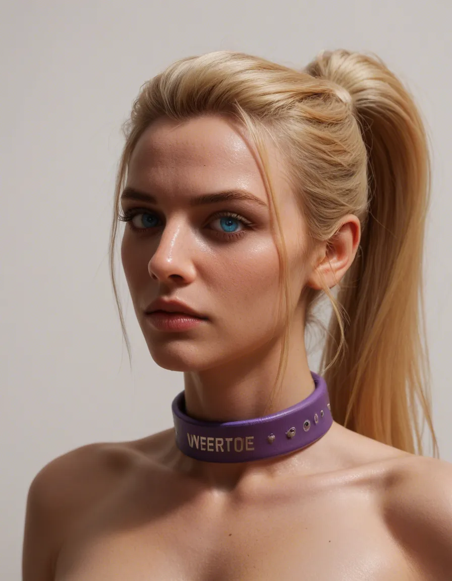 masterpiece, best quality, amazing quality, very aesthetic, absurdres, newest, detailed eyes, solo, cyber \(cyanceebee\), farfinfarfin,
sbrown, stephaniebrown, blonde hair, purple collar , blue eyes,, ponytail , ganassa,
exposed tits, , after sex, cum , heavy breathing, cum in pussy, cum on body, dynamic lighting, dark room, , hand on own thighs, heavy breathing, oiled up, sweaty, nude, half lidded eyes, womb tattoo, sex slave, concubine, lounging, spread legs, pussy, dynamic angle, detailed background, inviting, half lidded eyes, horny, asking for it, nipple piercings , large tits,, score_9, score_8, candid photo, realistic skin texture, visible skin pores, film grain, depth of field