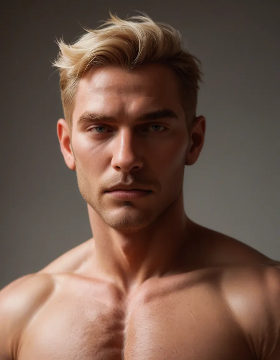 sharp focus, 8k uhd, portrait, solo gay, blonde 18 year old twink, athletic build, score_9, score_8, candid photo, realistic skin texture, visible skin pores, film grain, depth of field