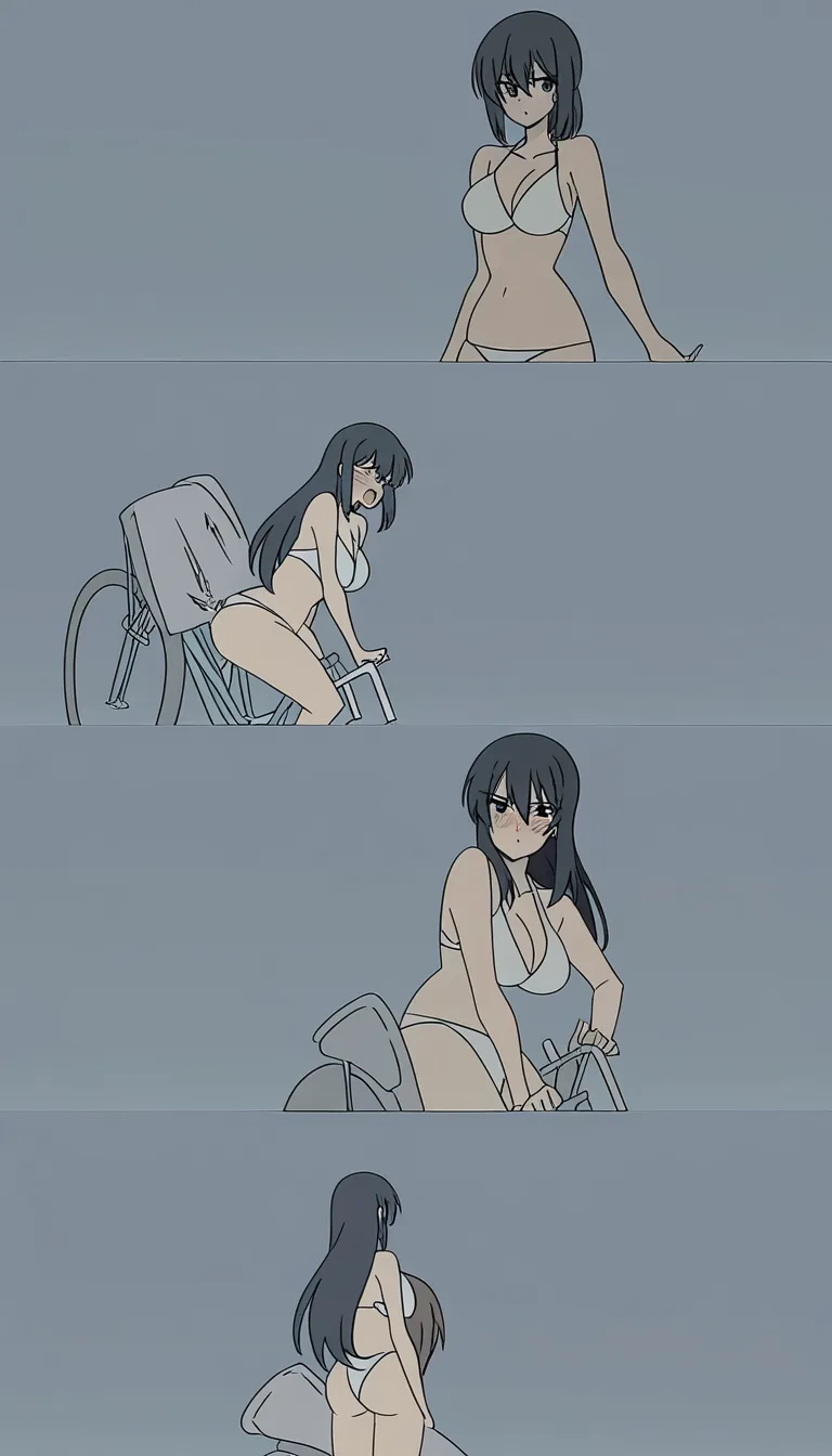 RAW photo, ultra realistic, cleavage, swimsuit, standing sex, warm tones, torn_clothes, black_hair, narrow_waist, curvy, seductive_smile, embarrassed, riding