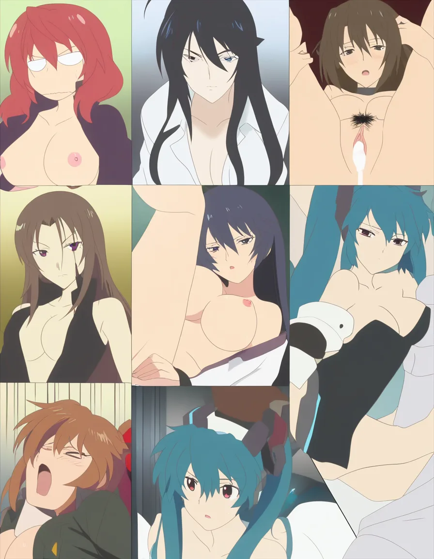 cum, group_sex, leg_lift, (anime style:1.3), 2d, anime screencap, cel shading, flat color