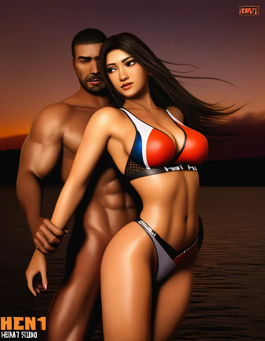 , , midriff, evening , fitness model, 1girl, 1man, sex_from_behind, hentai_studio_quality
