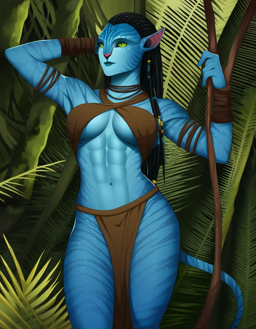 Na'vi, @neytiri, james cameron's avatar, alien girl, athletic female, hentai_studio_quality