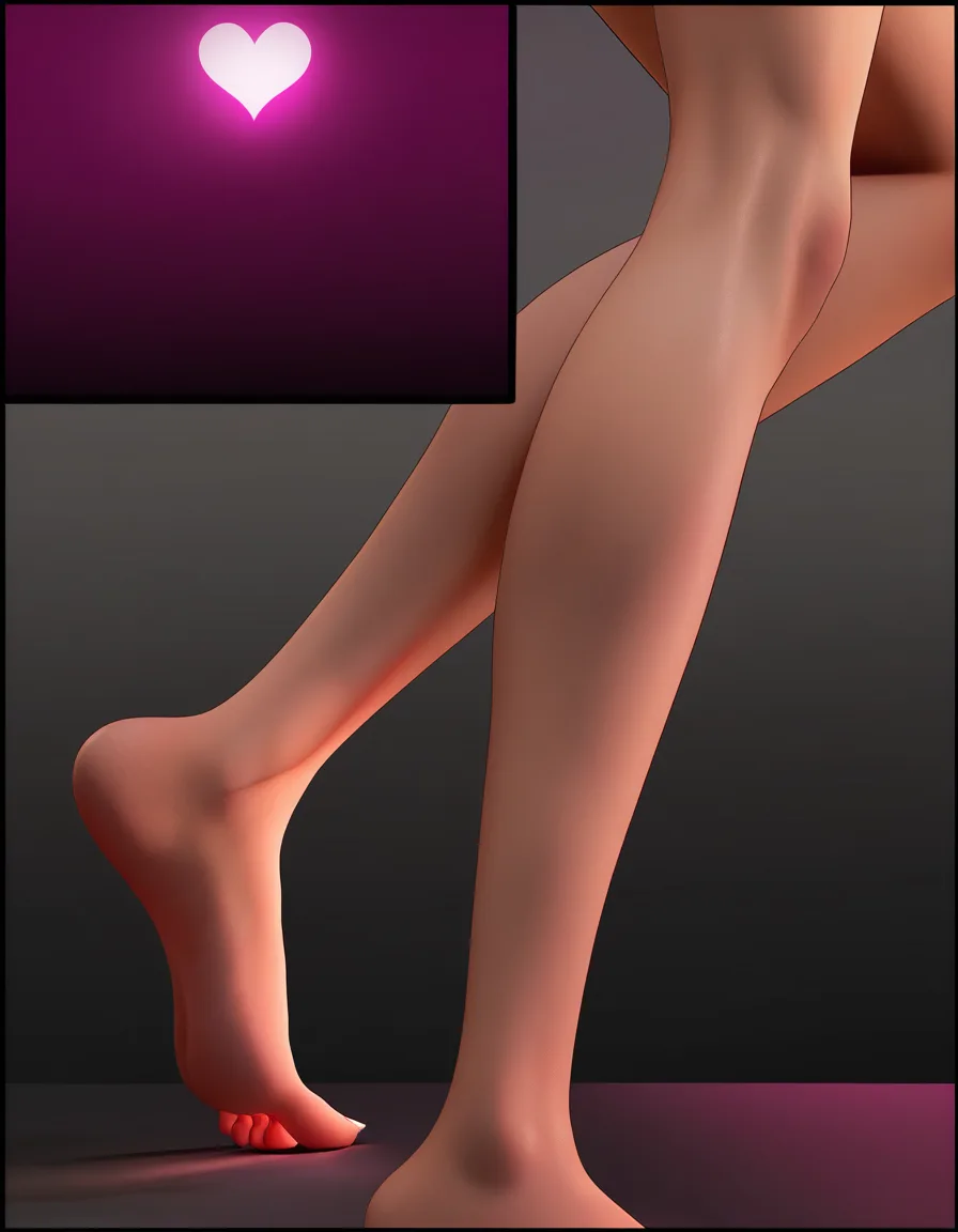 sharp focus, 8k uhd, extreme close-up, succubus, bent over, barefoot, cinematic realism, hentai_studio_quality