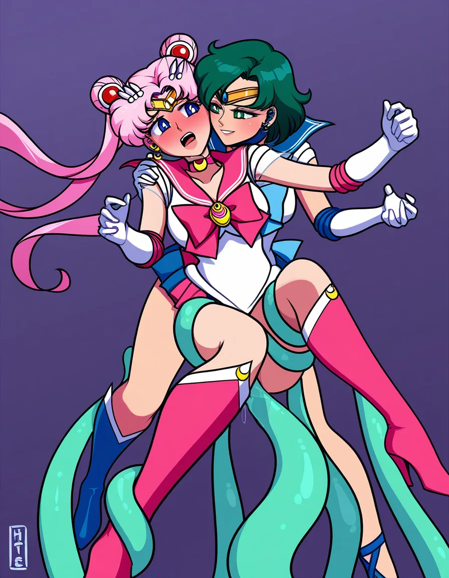 sailor moon , sailor_mercury . sailor_jupiter , yuri , tentacles, hentai_studio_quality