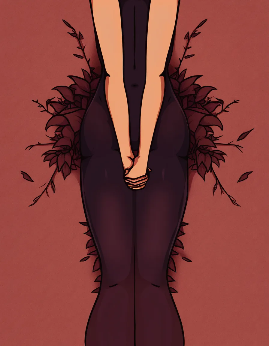 ultra detailed, demon girl, missionary, holding hands, plant, soft cel shading, hentai_studio_quality