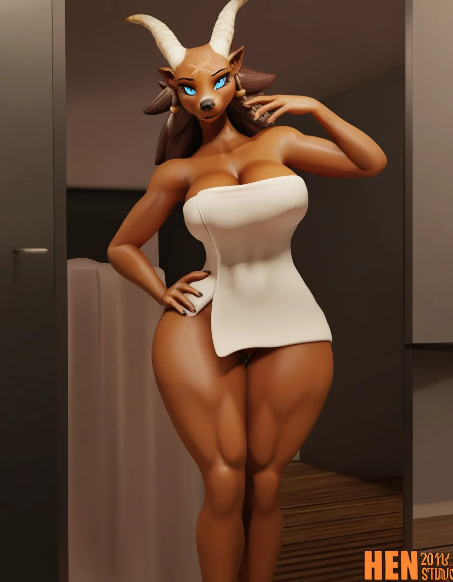 Excella Gionne from resident evil 5 naked_towel, hentai_studio_quality