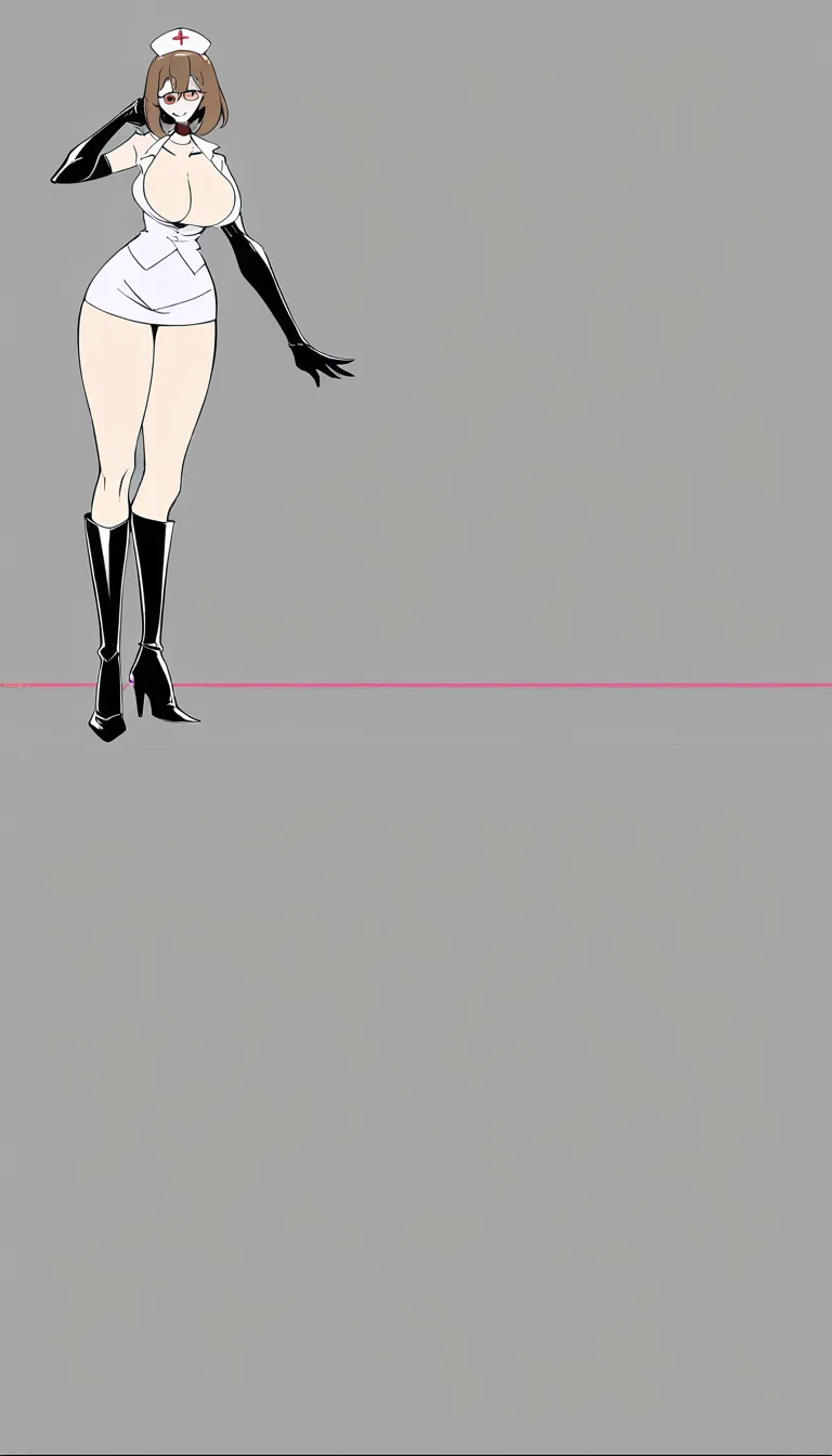 Bbw milf , standing_sex with man , latex nurse and elbow_gloves , high_heel_boots