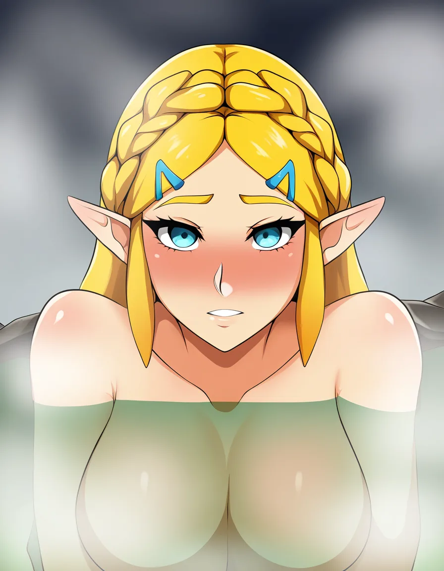 @princess_zelda solo onsen stone, hentai_studio_quality