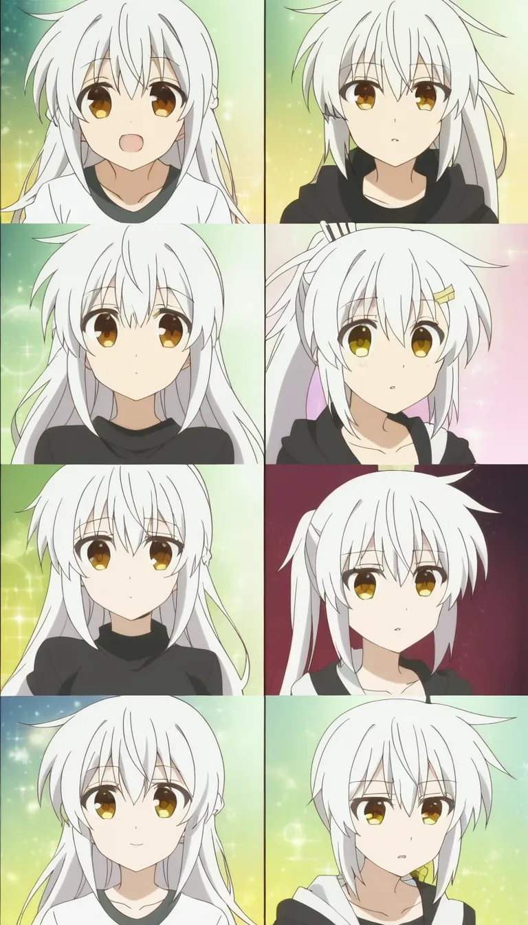 Hot anime chick with white hair is wearing a loose white t-shirt, quickly she lifts up her loose shoot which makes her tits bounce out of her shirt as she grinds to make them bounce up and down.