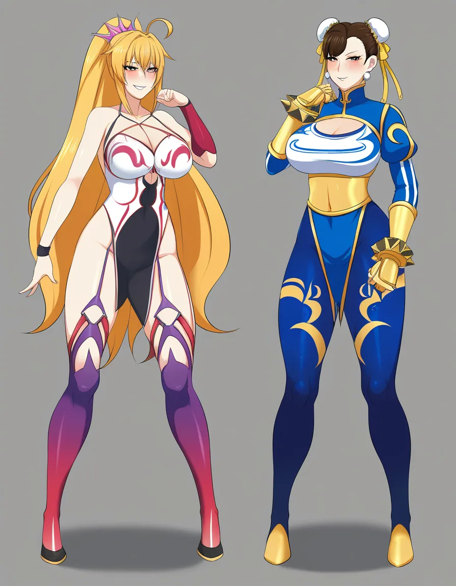chun li de bunda grande com corpo inteiro de calças leggings pretas com botas de couro, hentai_studio_quality