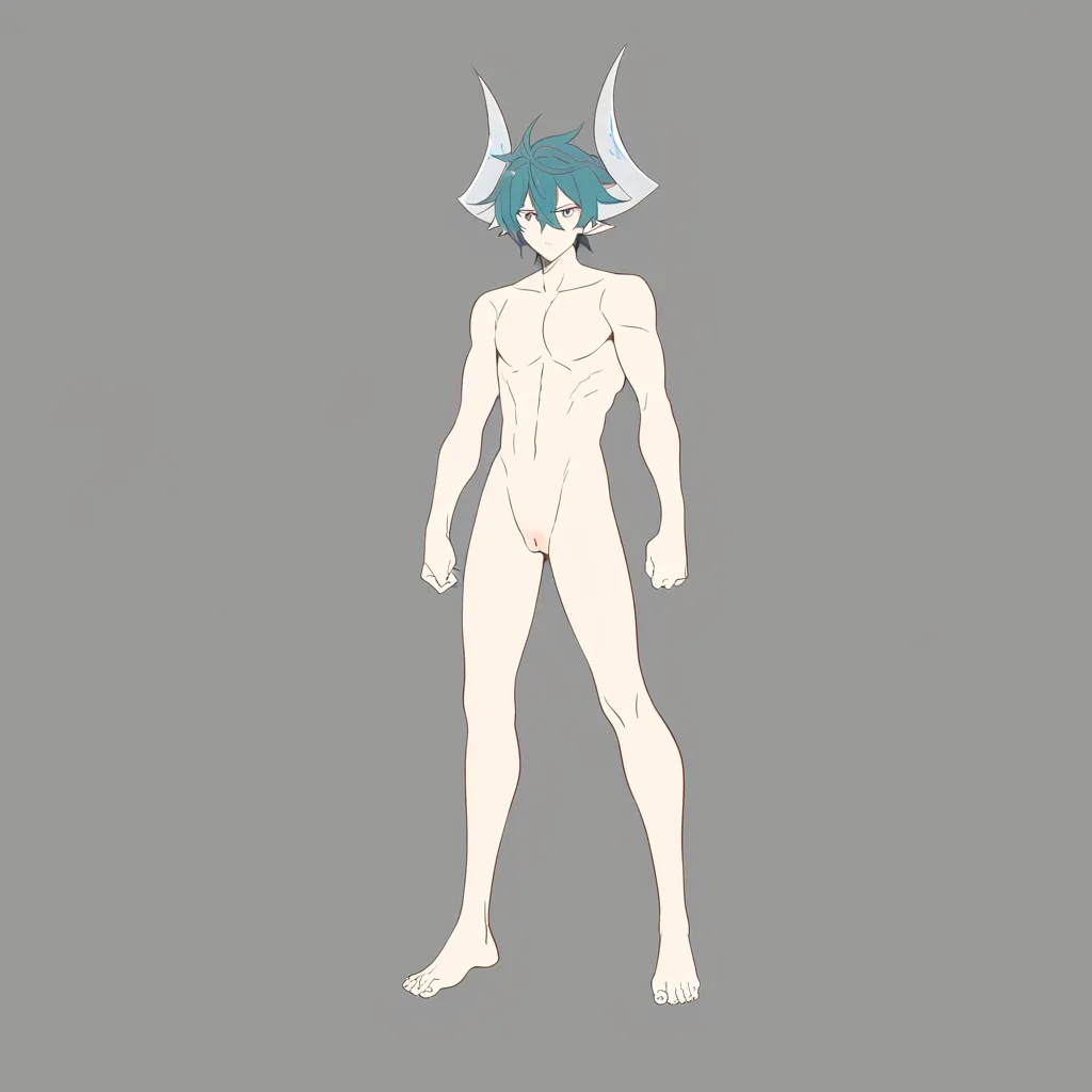 masterpiece, best quality, male focus, feet, horns, wet pussy, grey background, eroge aesthetic, (anime style:1.3), 2d, anime screencap, cel shading, flat color