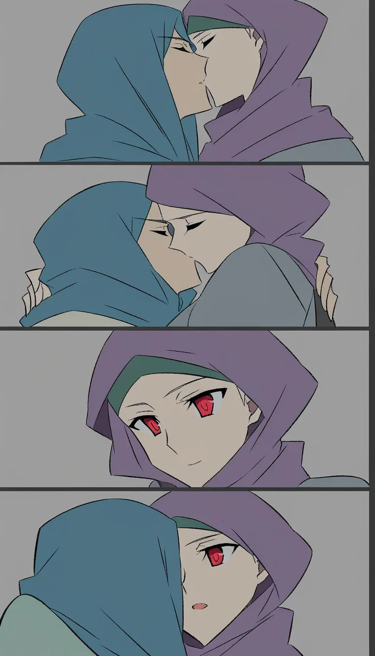 Hijab lesbian couple french_kiss