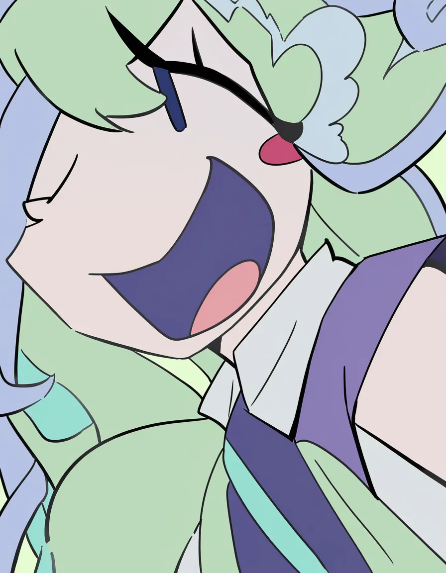 highres, vivid, solo female, sleeveless, presenting, relaxed mood, medium shot, manga panel look, (anime style:1.3), 2d, anime screencap, cel shading, flat color, @00osamio00
