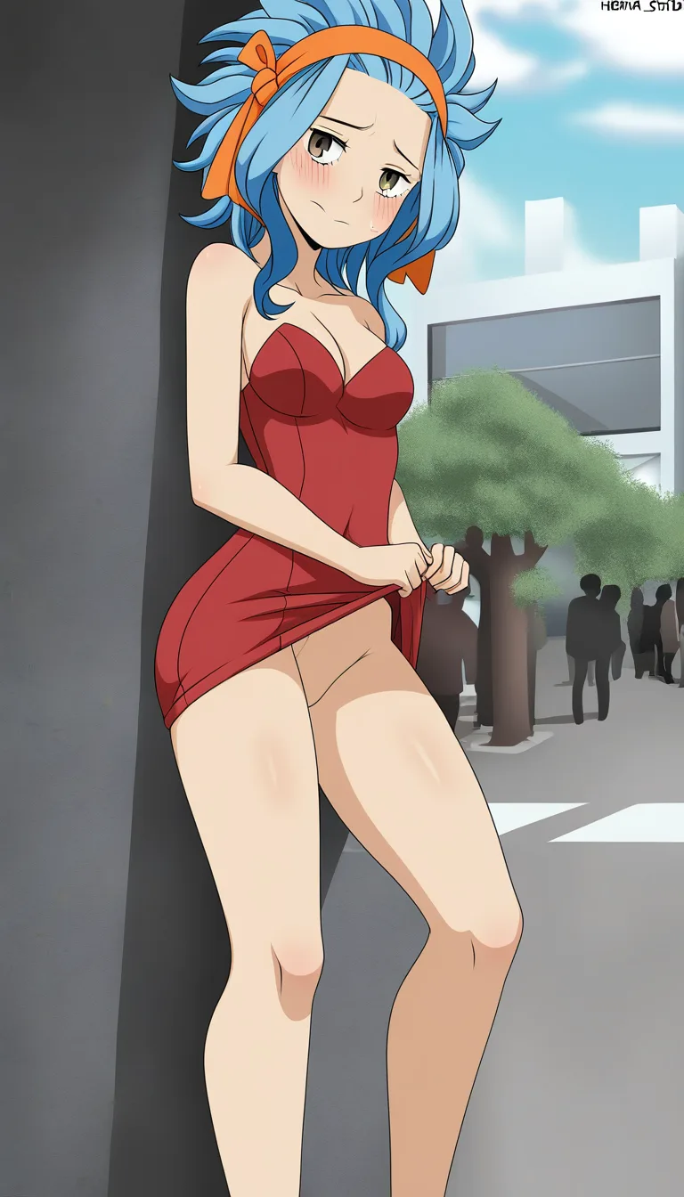 levy mcgarden, no panties, public, exhibitionism, shame, short dress, hentai_studio_quality