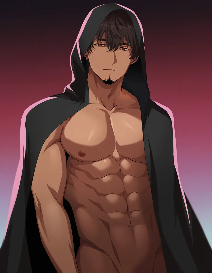 ultra detailed shading, 1boy, jacket, fully nude, over the shoulder, detailed shading, hentai_studio_quality