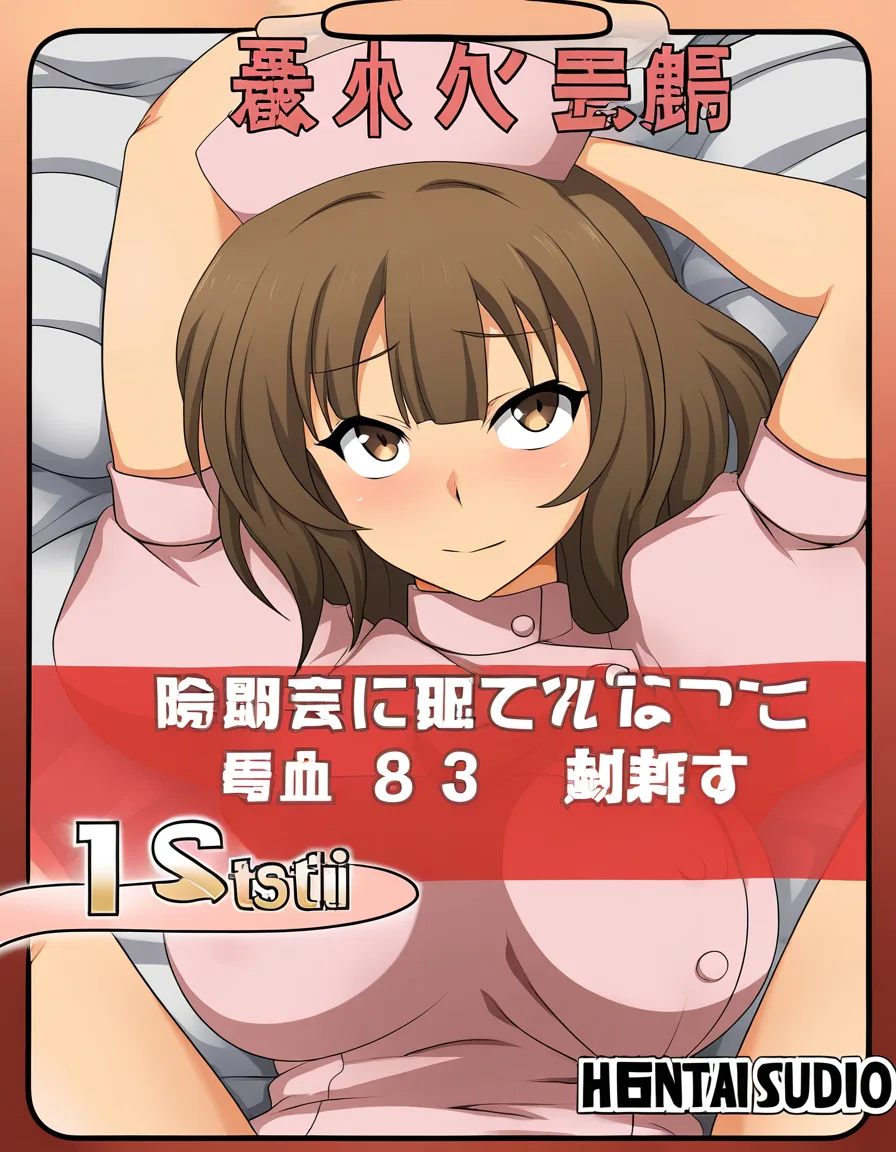 highly detailed, sharp, nurse, arms up, puffy sleeves, missionary, on bed, manga panel look, hentai_studio_quality