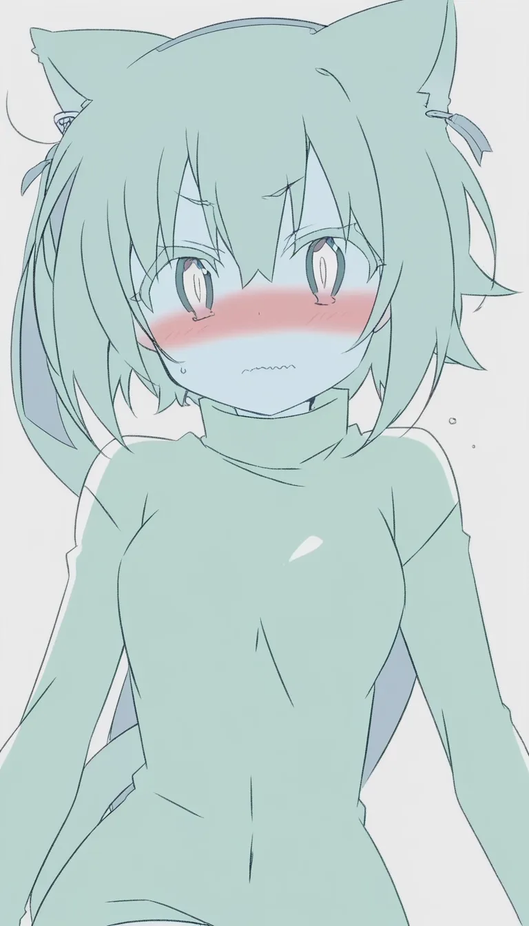 cat girl public_indecency colored blush