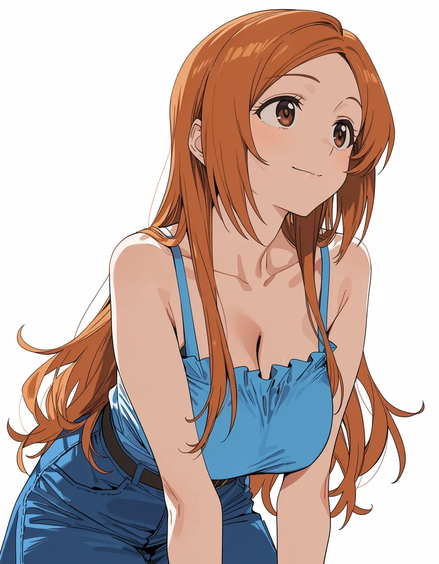 masterpiece, best quality, score_7, newest, anime screenshot, official art, 1girl, doggy style
inoue orihime, (flat color:1.3), hard cel shading, thin crisp lineart, high key daylight, vivid primary palette, bright clean background