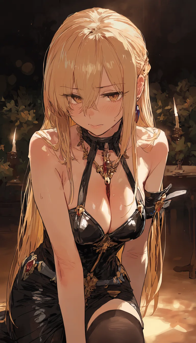 masterpiece, best quality, score_7, newest, highres, absurdres, anime coloring, Попробуй используя стилистику с первого арта, нарисовать персонажа. Второй арт - фигура персонажа. Нужно нарисовать парня, Фембоя(парнем, не девушкой). Персонаж для Дарк фэнтези. со второго арта. Основные черты: Очень высокий, будто обычный человек с фигурой в 160 см, пропорционально увеличен до 2.5 метров. Кисти и ступни используют самый темный цвет, выше уже переходит в телесный. Прическа - короткая, челка длинная, также самый темный цвет. Глаза, язык, рот и вены на руках, а также слюна самого яркого цвета из палитры. Фигура типа груша: 60, 45, 100. Вместо одежды фэнтезийный топ с высокой прозрачностью, будто из мембраны глянцевой, из лёгкого шелка. Боксеры, но очень узкие, на животе пара ремней, на плечах плащ, на голове яркий, будто намокшие.большой член. Вокруг персонажа куча магических рук - это его способность. На пупке - пирсинг, на коленях - наколенники. В руках посох с длинным древком, на конце должна быть сфера в виде кулака окружённая полумесяцем из дерева. и немного беспокойное выражение лица имеет. Третий арт добавлю, как то, какой должна быть фигура. Ну и ещё. Он не должен быть мускулистым и худощавым. Плечи должны быть узкими. Цвет кожи должен быть самым обычным. Ну и должен быть выделен., glossy shiny skin, wet highlights, (dim warm lighting:1.2), dramatic rim light, deep shadows, dark bokeh background, sensual mood