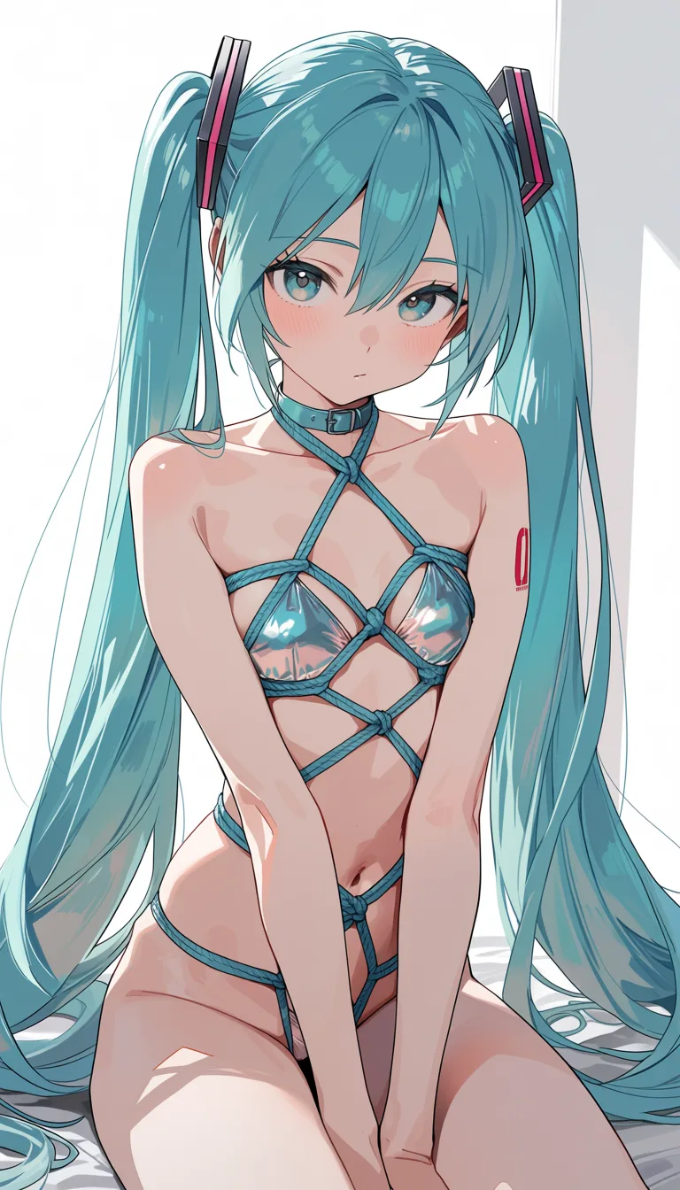 masterpiece, best quality, score_7, newest, webtoon, manhwa, digital coloring, 1girl, shibari small_breasts paw_pose
hatsune miku, clean vector lineart, soft gradient cel shading, pastel palette, gentle ambient light, minimal background