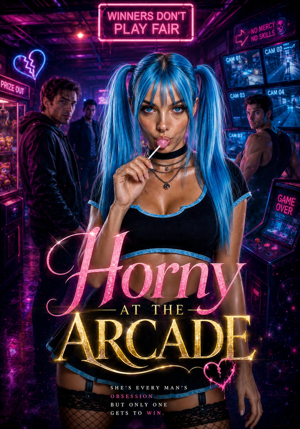 Horny at the Arcade — AI porn shorts series on candy-ai