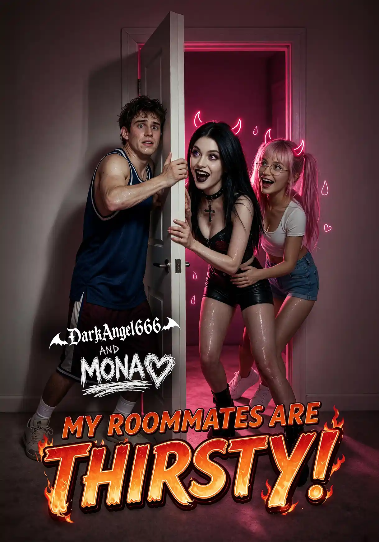 My Roommates are Thirsty! — AI porn shorts series on candy-ai