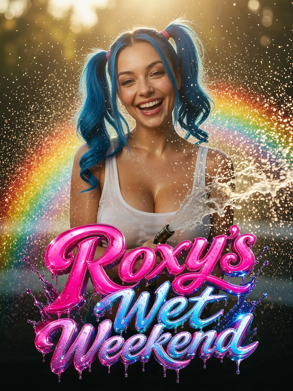 Roxy's Wet Weekend — AI porn shorts series on candy-ai